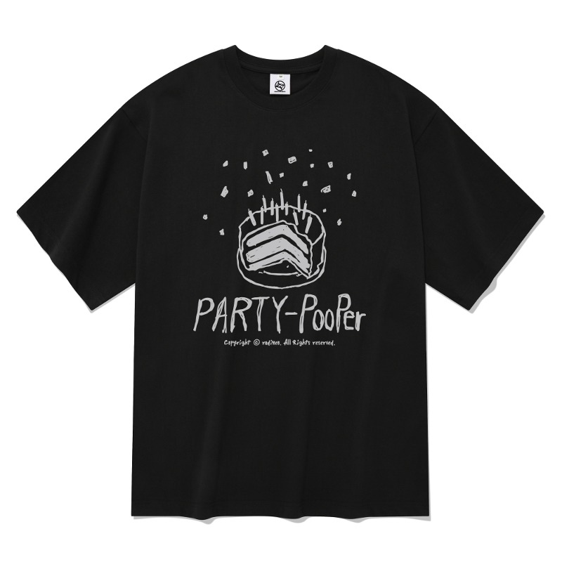 파티 푸퍼 반팔 티셔츠 블랙